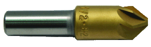 M.A. Ford High-Speed Steel (HSS) Chatterless 6 Flute Countersink, TiN Coated